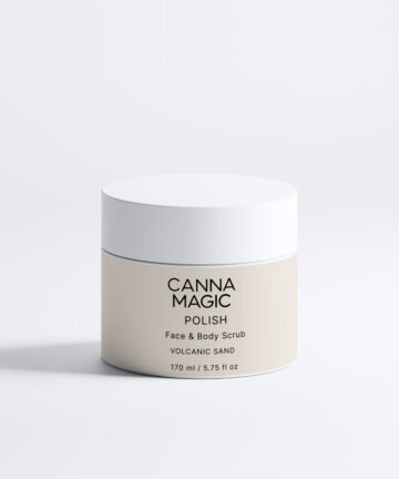 Canna Magic POLISH Face and Body Scrub 170 ml beige jar with white lid