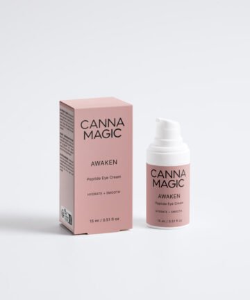 Canna Magic AWAKEN Peptide Eye Cream 15 ml in dusty rose packaging