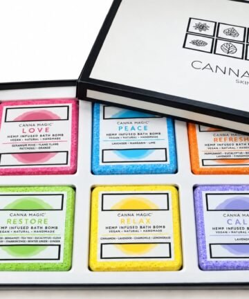 Canna Magic six-piece bath bomb gift set
